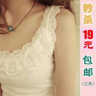  包邮 爆款韩版春夏装 性感裹胸工字吊带背心 女 蕾丝吊带衫打底衫