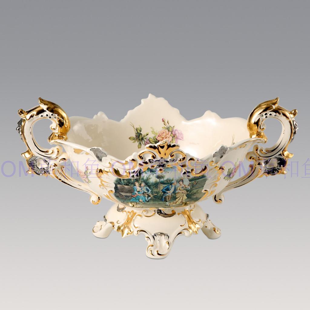 Promotion high-grade Ivory porcelain Tall Golden Delicious Fruit plate Dessert plate Luxurious ornament originality ceramics a decorationin the Home accessories , Decorative items , Fruit plate/Fruit baskets category - from Buy2taobao.com to provide professional Taobao agent buy service