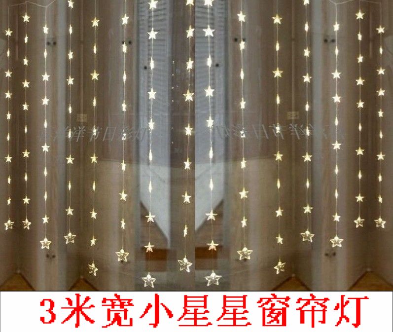 新房装饰灯/婚庆批发/玄关隔断灯/橱窗灯(3米宽LED星星珠帘灯)|ruв категории фестиваль товаров/подарок, декоративная лампа - от Buy2taobao.com для оказания профессиональной услуги покупки агента Taobao