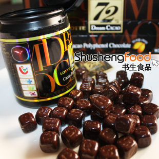  [书生海味店] 韩国进口乐天72纯黑梦幻巧克力90g(119)72%桶装特价