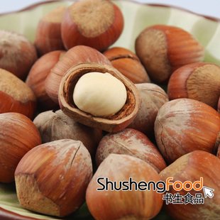  [书生] 美国开口榛子200g(215)100g*2袋 坚果干果零食 80后零食