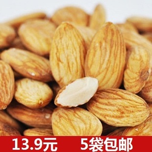  13.9元 美国盐焗大杏仁200g 无壳巴旦木 干果零食5袋免邮