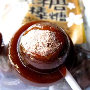  台湾特产素手浣花黑糖棒棒糖 10支装 140g(163) 超大正品话梅