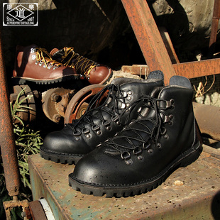  服道乐 复古潮流 重磅牛皮 工装靴 户外靴 登山靴 皮靴 牛仔靴 男
