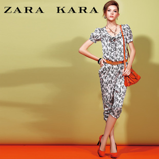  ZARA K春装新款女装欧美大牌小脚裤休闲裤铅笔裤长裤子连身裤
