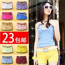 2013新款韩版女装显瘦牛仔大码休闲彩色糖果色短裤夏装女裤子热裤