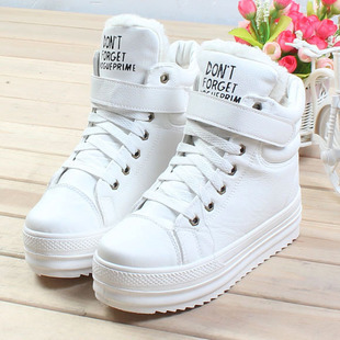  冬季高帮鞋松糕厚底鞋冬季棉靴潮流雪地靴鞋女韩版潮增高鞋女鞋子