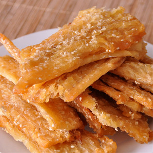  高档海鲜零食 碳烤芝麻鳕鱼片 烤鱼片鱼干 富含DHA 鲜甜回味无穷