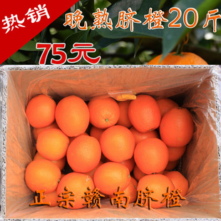  【精品中果】净重20斤 正宗赣南脐橙 新鲜水果甜橙子 六省包邮