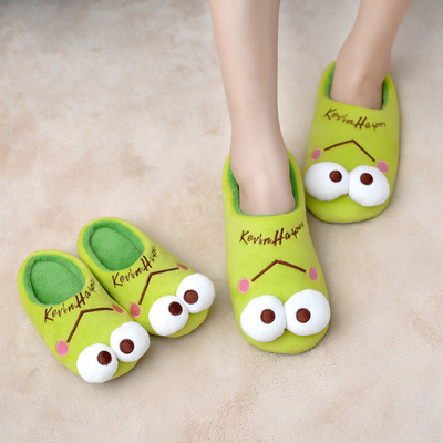 卡通可爱儿童棉拖鞋男女童一家三口亲子包跟冬季保暖居家宝宝拖鞋