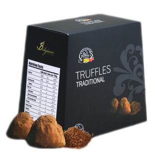  清仓亏本促销 比利时进口Truffles德菲丝松露巧克力黑色传统100g