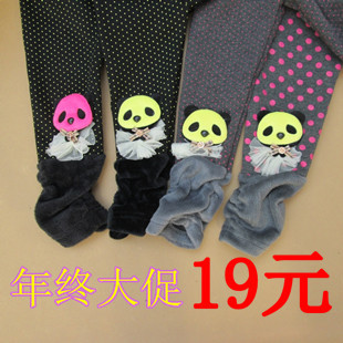  春装贝啦啦童装儿童打底裤女中小童加绒打底裤保暖裤靴裤