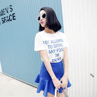  包邮韩版女装高腰包臀蓬蓬裙半身裙Deesse 独家订制款亮色小短裙