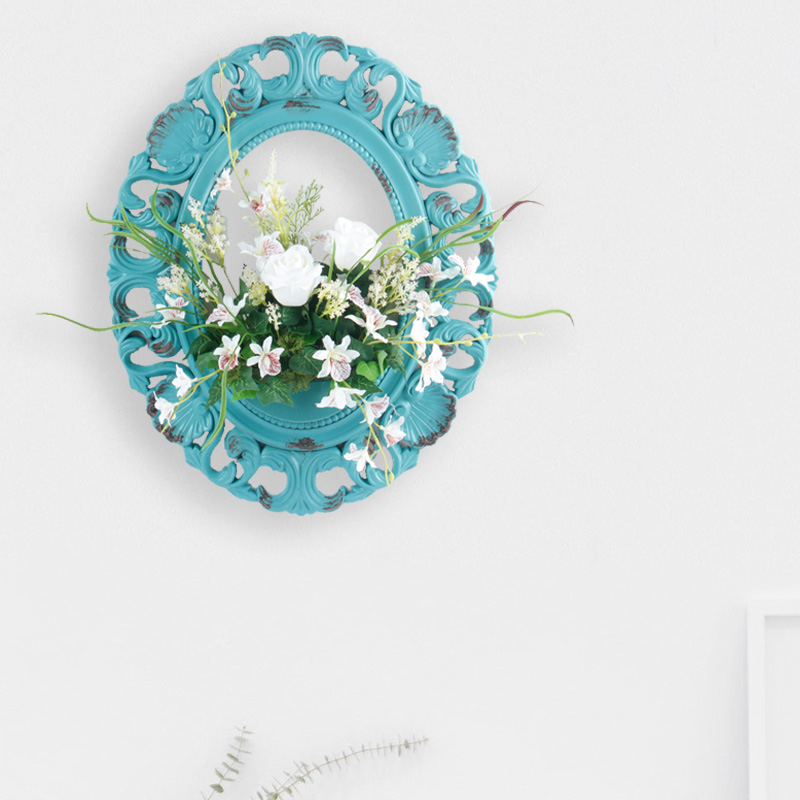 French country Countryside Wall decoration Wall hanging Flower pot blue Wall Artificial Flower Green plant Wall hangings Retro Flower potin the Home accessories , Mural category - from Buy2taobao.com to provide professional Taobao agent buy service