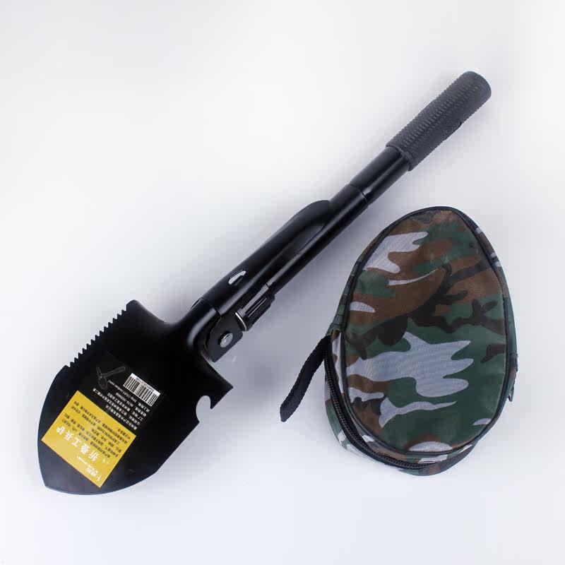 包邮 FLYTOP fly-top outdoor multi-purpose engineer Sapper shovel folding shovel spade Spades with compass small