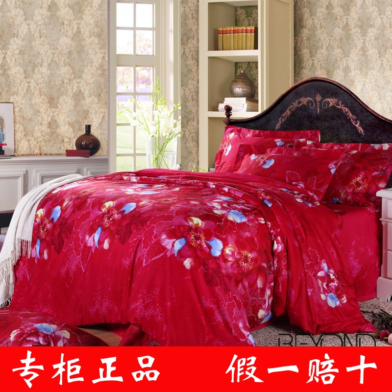 博洋家纺床上用品婚庆全棉超耐磨活性印花床单四件套 精品婚庆家纺红色恋人 博洋家纺床上用品婚庆全棉超耐磨活性印花床单四件套 精品婚庆家纺红色恋人