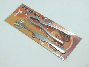  厨房不锈钢核桃夹两件套食海鲜龙虾大闸蟹钳吃螃蟹工具改良蟹八件