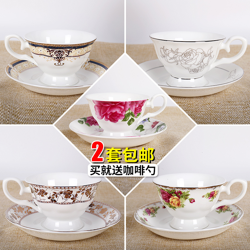 undefined2 Mug suit Bone European style black tea glass ceramics coffee Couples Cup Gift customizationundefinedin the Tableware , Coffee , Mug category - from Buy2taobao.com to provide professional Taobao agent buy service