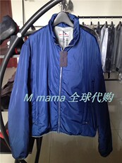 Куртка 欧洲代购prada普拉达男士拉链薄款棉服蓝色xl现货