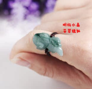  招财辟邪转运 翡翠貔貅戒指 男女款式指环 送包装盒 包邮