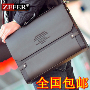  ZEFER精品男包 男士包包 单肩斜挎商务休闲皮背包公文电脑手提bao