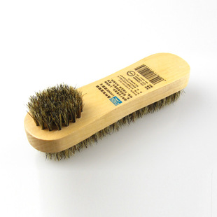 逸柯 双面刷 木头鞋刷 鞋刷子 皮鞋清洁 鞋配件