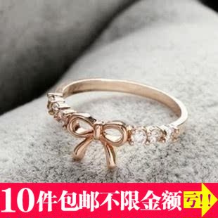  AQ0925 韩版饰品 淑女简约水晶镶钻戒指 新款 指环 女