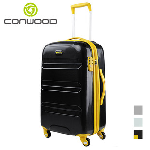  CONWOOD纯PC超强韧性 防刮设计拉杆箱 万向轮旅行箱包 大行李箱