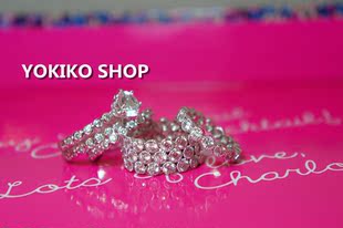  韩国定制 T家  原版锆石镀白金 想你尹恩惠同款 钻戒 戒指