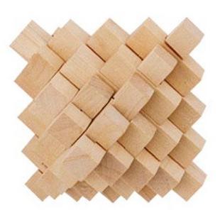 天然木制孔明锁 大菠萝锁 鲁班锁 3D积木 解锁