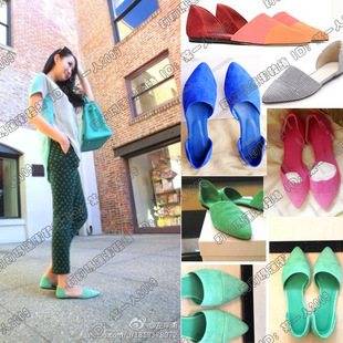  Jenni Kayne D'Orsay 左岸潇 菁菁同款 尖头羊皮平底凉鞋欧美女鞋