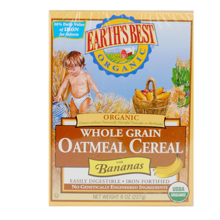  美国earth s best米粉世界最好香蕉燕麦婴儿米粉辅食进口婴儿食品