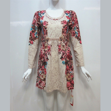 <em>锦绣</em>人生中长款印花<em>羊绒</em>羊毛衫女正品<em>毛衣</em>外套