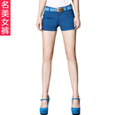 名美女裤 2013夏季新款白色大码时尚短裤女夏韩版高腰热裤