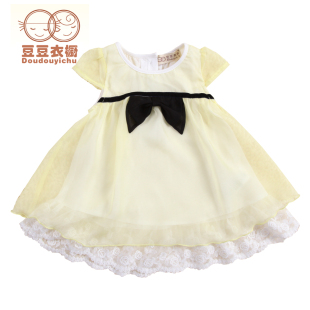  豆豆衣橱女童 夏装新品 韩版童装连衣裙子夏季儿童雪纺裙