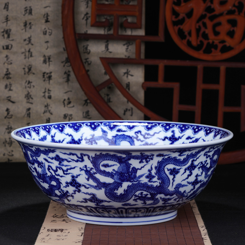 长物居景德镇瓷器手绘洗面盆青花艺术台盆手工陶瓷卫浴洗脸盆摆件在类目 家装主材, 卫浴用品, 洗面盆, 台上盆中 - 来自Buy2taobao.com提供专业的淘宝代购服务