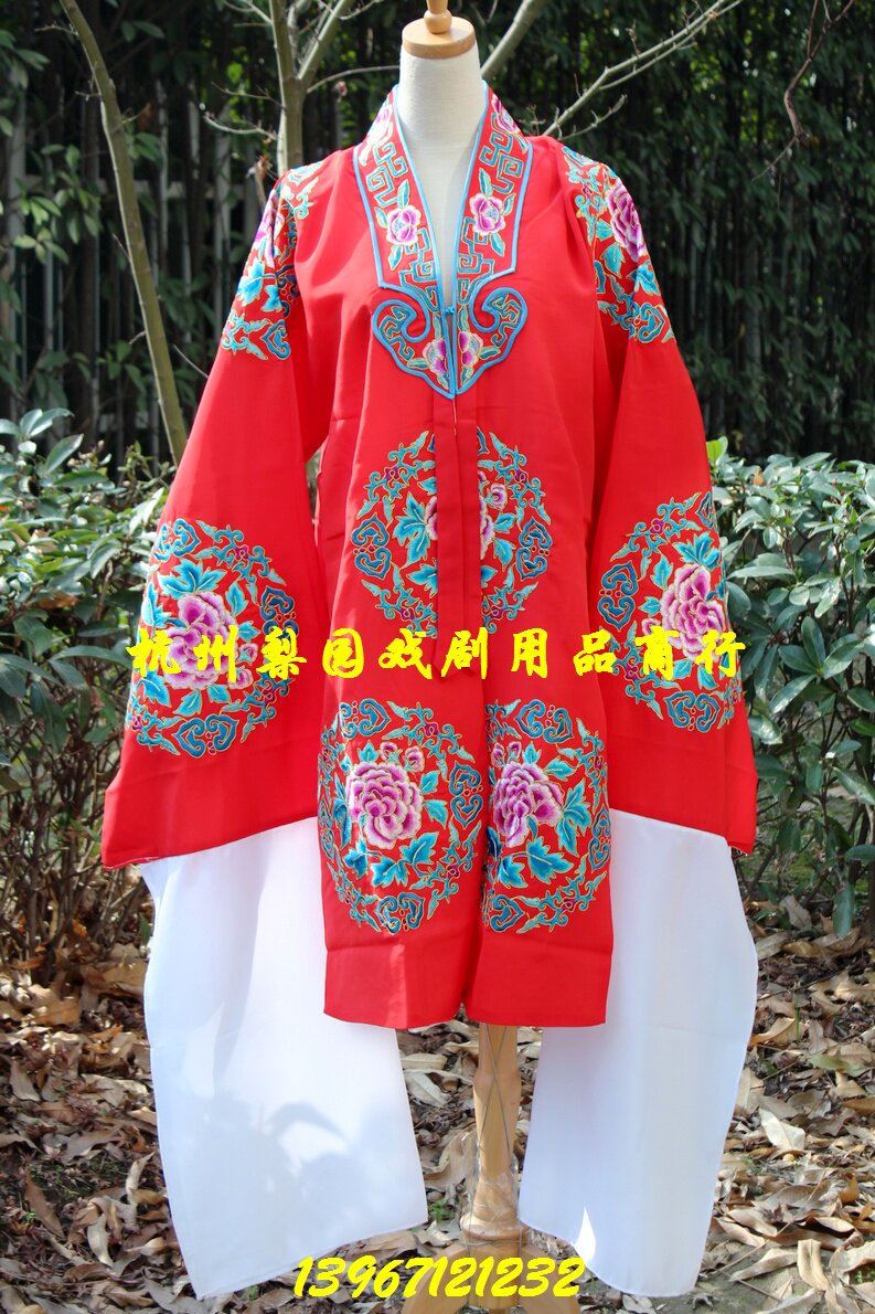 梨园戏剧/中式婚礼新年装/成亲拜堂服/团花凤冠霞披/十团花对披