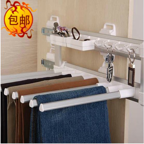 Cloakroom Aluminum pants rack Closet pants rack Side-mounted trouser rack Sliding pants rack Telescopic trousers rackin the Storage consolidation , Wash clothing/Sun/Care Products , Pants rack category - from Buy2taobao.com to provide professional Taobao agent buy service