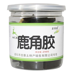  岩秀源 正品鹿园特供 纯梅花鹿鹿胶 鹿角胶250克 2份包快免费打粉
