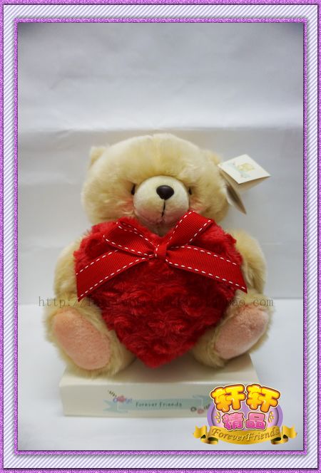 新款包邮正版Forever Friends 啤啤8寸抱红心丝带贺曼熊hallmark在类目 玩具/童车/益智/积木/模型, 毛绒布艺类玩具中 - 来自Buy2taobao.com提供专业的淘宝代购服务