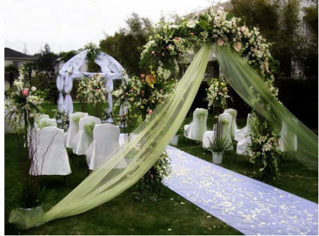 鲜花布置广州佛山花拱门,婚礼策划婚宴发布会