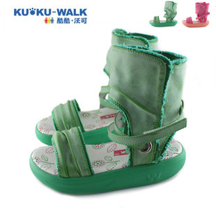  夏款*外贸儿童凉鞋KUKUWALK正品女童凉鞋 高档擦色皮革潮版2018