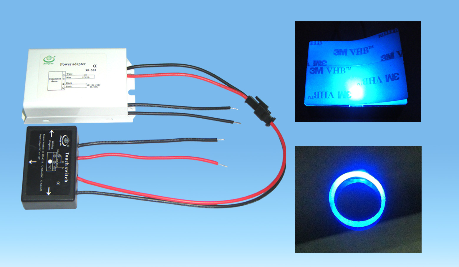 镜面灯专用触摸开关 (专用于LED灯具 无极调光) XD-623D在类目 电子/电工, 开关, 触摸开关中 - 来自Buy2taobao.com提供专业的淘宝代购服务