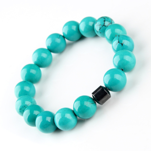  女巫推荐 年星座开运手环 狮子座男款 蓝绿松石聚合能量手环