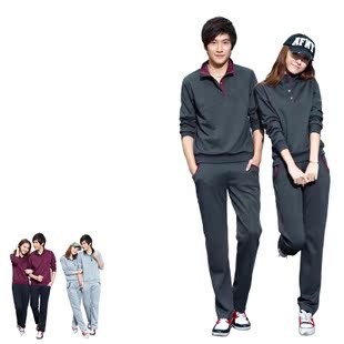  款春秋款情侣装男女款纯棉套衫长袖情侣运动服时尚运动套装