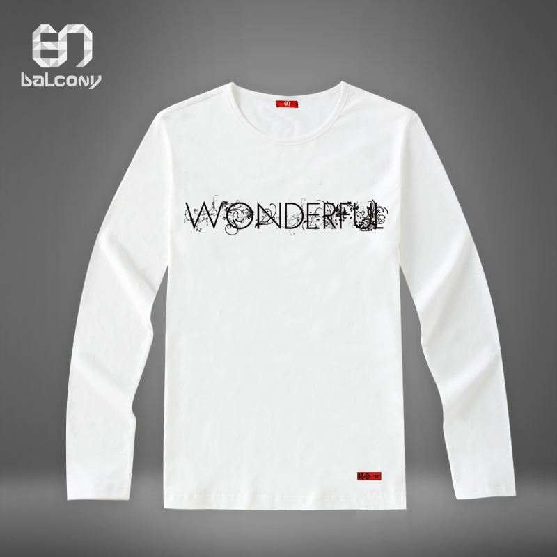 巴戈纽 2013新款长袖T恤男个性原创品牌品质