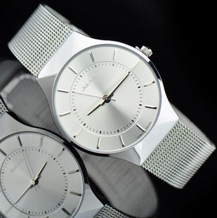  正品韩国聚利时julius男表 超薄简约情侣表 复古表 精钢 男士手表