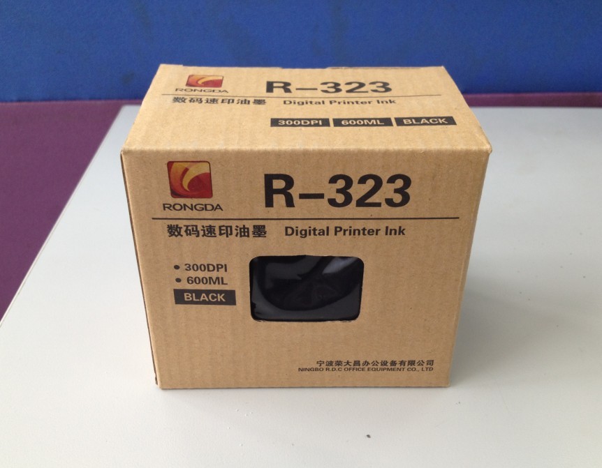 荣大R-323速印机原装正品油墨(600ML 黑色 带