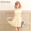 CICI-SHOP2013春装新款 日系甜美娃娃领无袖高腰刺绣连衣裙2852 CICI-SHOP2013春装新款 日系甜美娃娃领无袖高腰刺绣连衣裙2852
