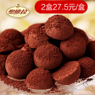  旗舰店正品 SanVela圣维拉 手工松露巧克力纯黑400g 零食特价包邮